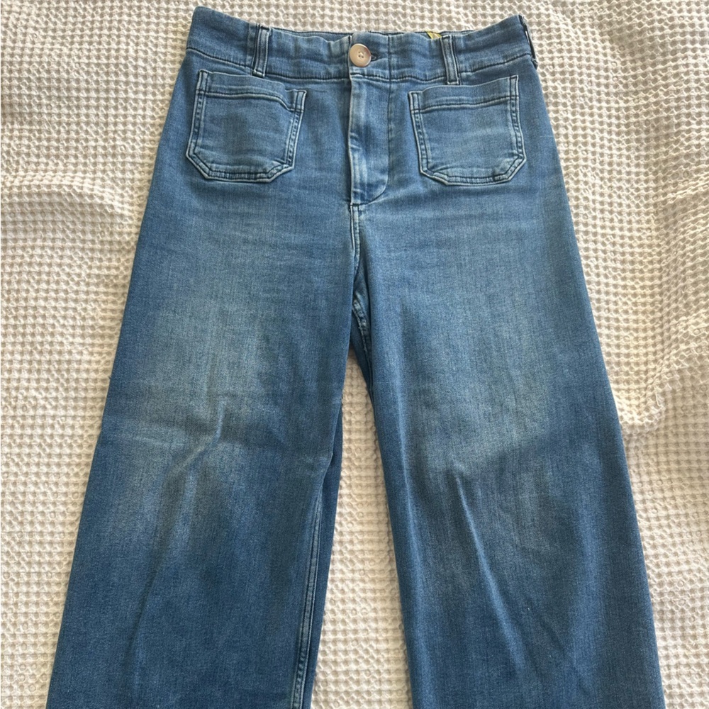 MAEVE by Anthropologie Women's High-Rise Wide Leg Jeans in Medium Blue
